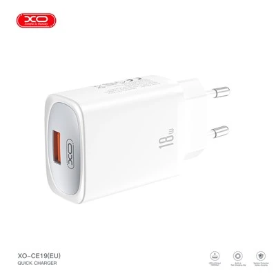 XO CE19 QC18W 1USB-A Fast Charger Adapter