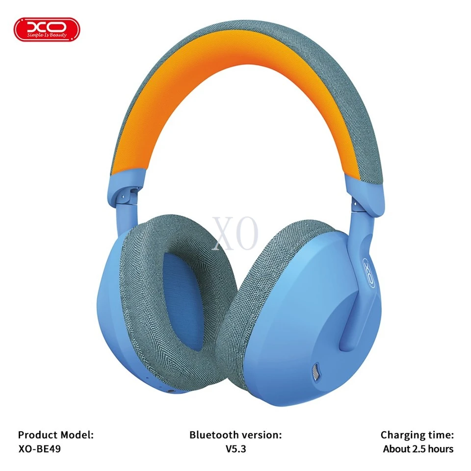 XO BE49 ANC Noise Canceling Folding Headband Bluetooth Headset